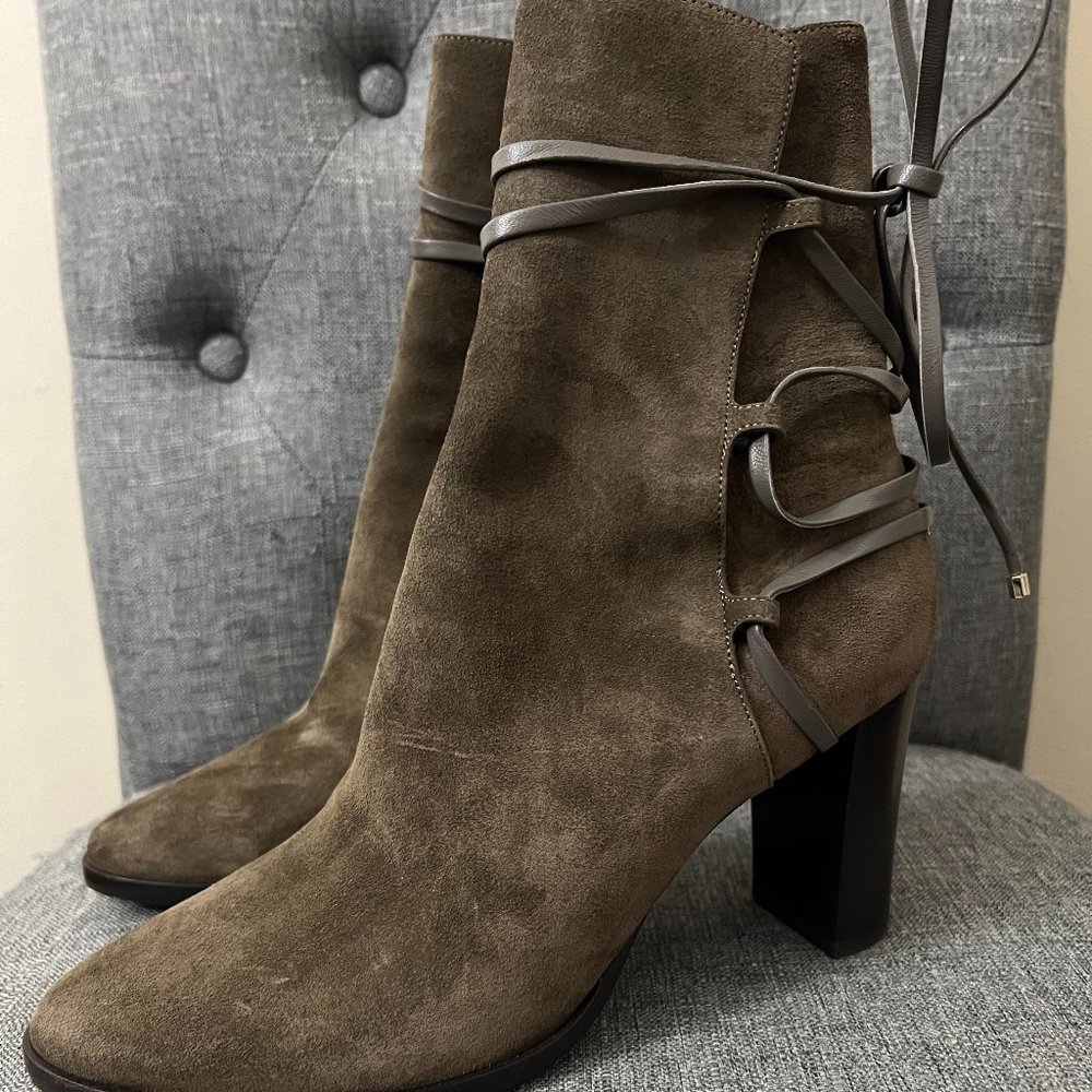 Jimmy Choo "Hampton" olive suede boots